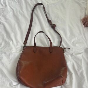 Brown Leather Shoulder Bag with Adjustable Strap